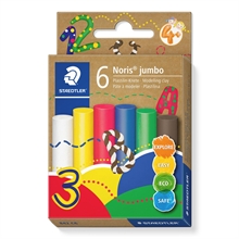 STAEDTLER Pâte à modeler plastiline Noris jumbo, 6 couleurs